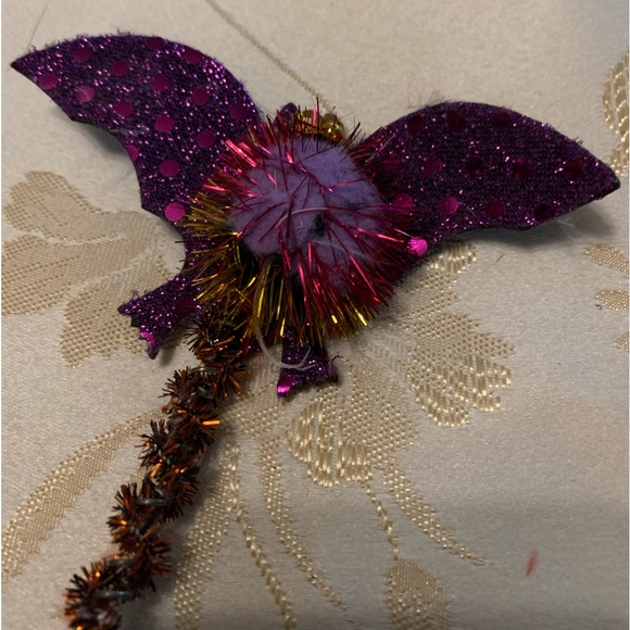 Two black headbands with purple sparkly bats on ends of each antenna. - Picture 2 of 7
